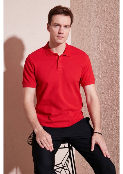 Pamuklu Regular Fit Düğmeli Polo Yaka T Shirt Erkek Polo Yaka T Shirt 5902739