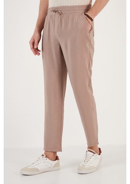 Elastik Bel Bantlı Cepli Regular Fit Pantolon Erkek Pantolon CF24S617952