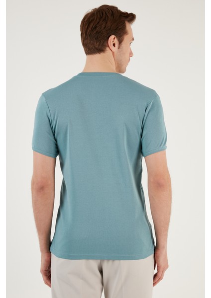 % 100 Pamuklu V Yaka Slim Fit T Shirt Erkek T Shirt 5902122 indirimleri