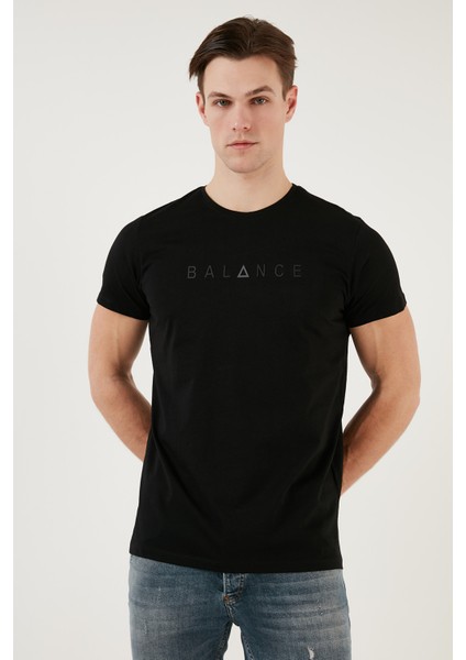 Pamuklu Slim Fit Bisiklet Yaka T Shirt Erkek T Shirt 541BALANCE fiyatları