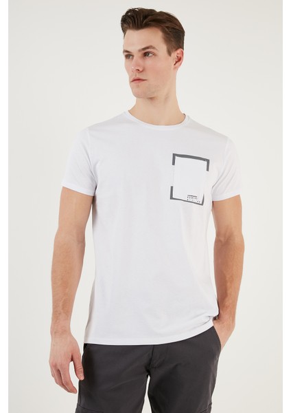 Bisiklet Yaka % 100 Pamuklu Slim Fit T Shirt Erkek T Shirt 541REWORK fiyatları