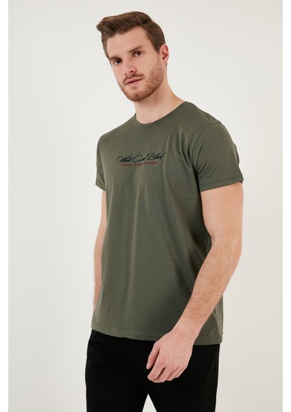 Baskılı Bisiklet Yaka % 100 Pamuk Slim Fit T Shirt Erkek T Shirt 541ENJOY