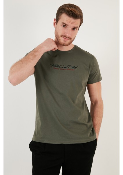 Baskılı Bisiklet Yaka % 100 Pamuk Slim Fit T Shirt Erkek T Shirt 541ENJOY fiyatları