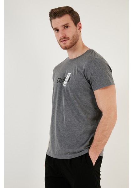 Pamuklu Slim Fit Bisiklet Yaka T Shirt Erkek T Shirt 541CHANGE24 fırsatları