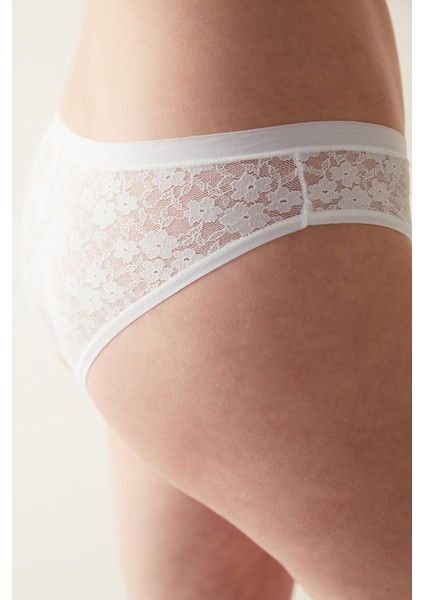 Lacy Dream Kırık Beyaz Slip Külot