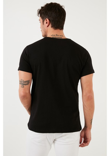 Baskılı Bisiklet Yaka Pamuklu Slim Fit T Shirt Erkek T Shirt 541DPRTMNT24 indirimleri