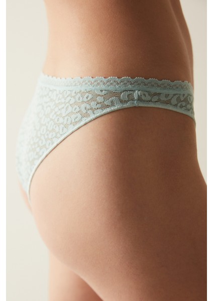 Easy Lace V Kesim Mint Yeşili Brazilian Külot fiyatları
