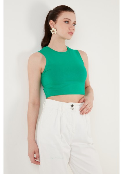 Pamuklu Bisiklet Yaka Dar Kesim Crop Atlet Bayan Atlet 5865259 fırsatları