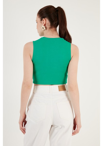 Pamuklu Bisiklet Yaka Dar Kesim Crop Atlet Bayan Atlet 5865259 indirimleri