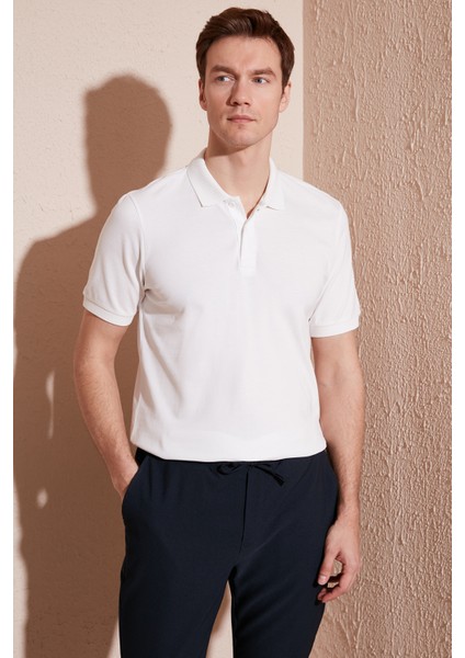 Pamuklu Regular Fit Düğmeli Polo Yaka T Shirt Erkek Polo Yaka T Shirt 5902739 fiyatları