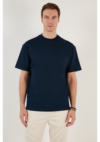Pamuklu Relaxed Fit Sıfır Yaka T Shirt Erkek T Shirt 5905446 fırsatları