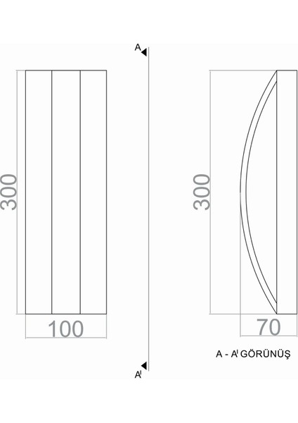 voxlamp lighting solutions Samsung Ledli Elite Ledli Duvar Aplik 30X10 cm