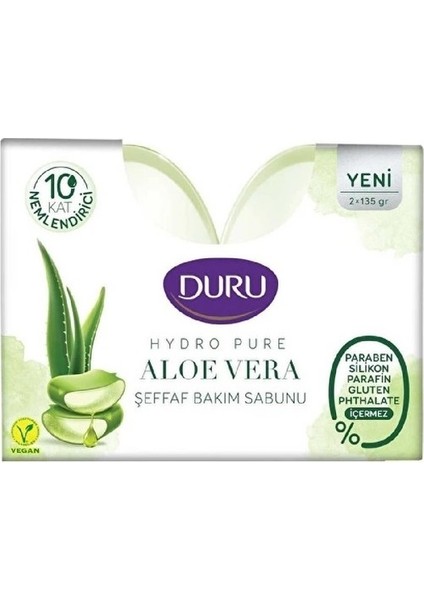 Hydro Pure Aloe Vera Şeffaf Duş Bakım Sabunu 2 x 135 gr x 4 Paket fiyatları