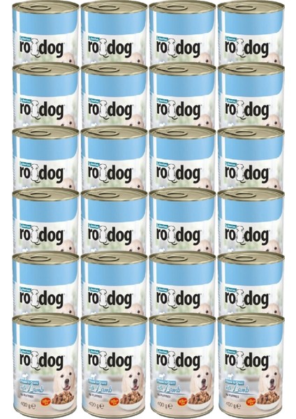 Kuzu Etli Yavru Parça Etli Köpek Konservesi 400 gr x 24 Adet