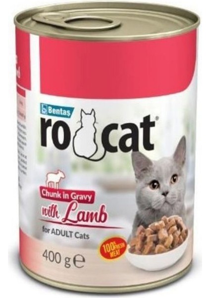 Kuzu Etli Yetişkin Kedi Konservesi 400 gr x 6 Adet