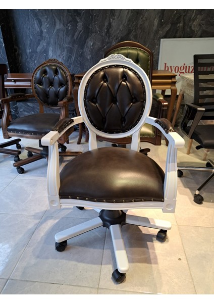 Byoguzfurniture Ahşap Makam Çalışma Koltuğu