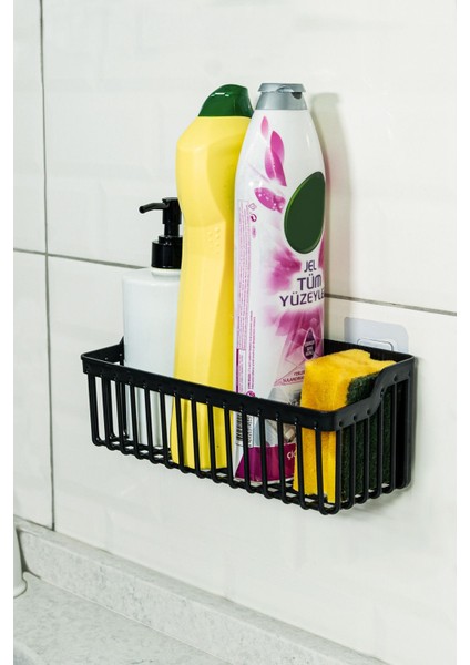 Paslanmayan Yapışkanlı Banyo Rafı, 2 Adet Banyo Düzenleyici ,duş Şampuanlık, Plastik