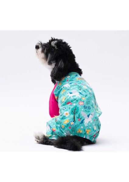 Küçük Irk Köpek Mint Unicorn Penye Tulum Pijama modelleri