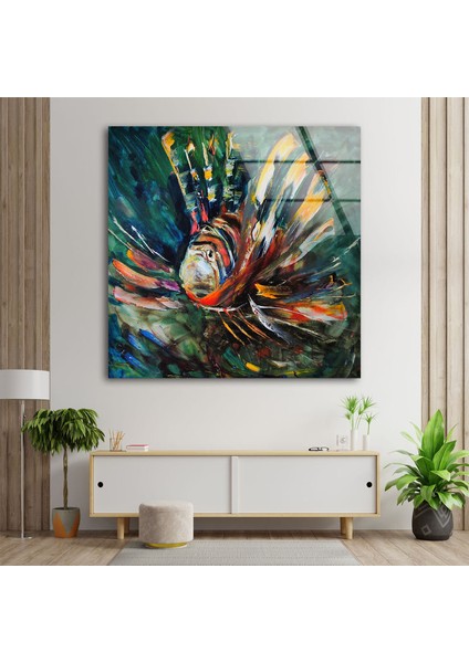 Yağlı Boya Balık Cam Duvar Tablosu fiyatları