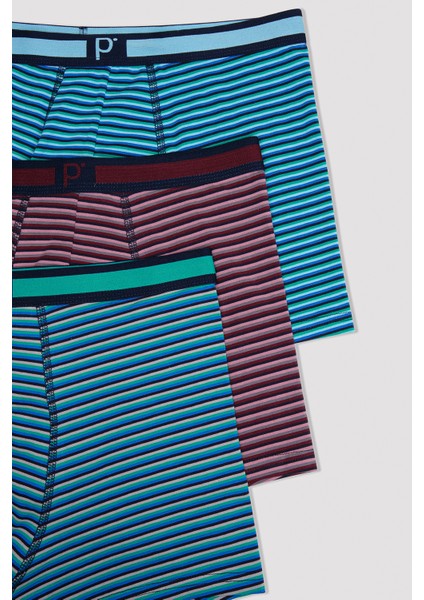 Stripes 3lü Çok Renkli Boxer