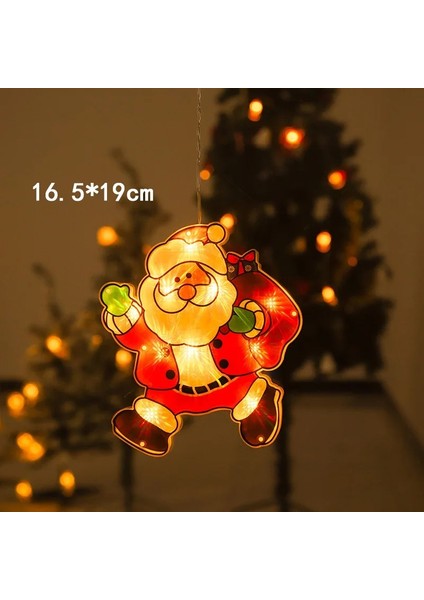 Window Decoration Lights Vantuzlu Yılbaşı Süsü Ledli Noel Baba