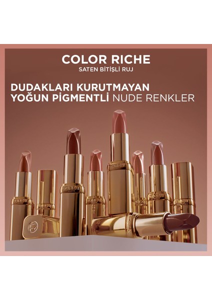 L'oréal Paris Color Riche Saten Bitişli Ruj - 520 Nude Defiant