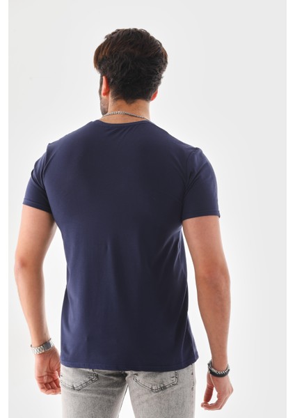 Adrıan Lacivert  T-Shirt