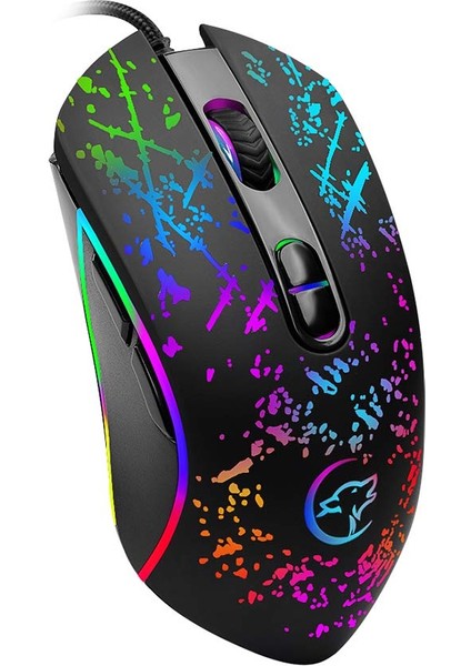 Profesyonel Oyun Faresi Fareler, G828 Renkli Işık USB Kablolu 8 Tuşlar Makro Programlama Optik Oyun Faresi Siyah (Yurt Dışından) indirimleri