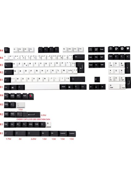 Fransa Düzeni Yazı Tipi Pbt Klavye Tuş Kiraz Profil Boya Subb Mx Anahtarları Için Keycaps Ansı Strafe K65 K70 G710 + Anahtar (Yurt Dışından)