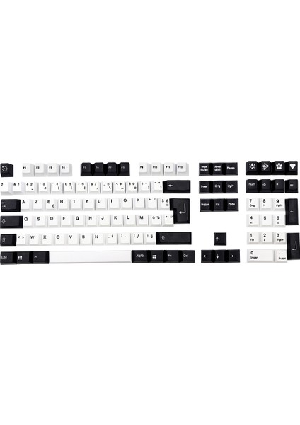 Fransa Düzeni Yazı Tipi Pbt Klavye Tuş Kiraz Profil Boya Subb Mx Anahtarları Için Keycaps Ansı Strafe K65 K70 G710 + Anahtar (Yurt Dışından)