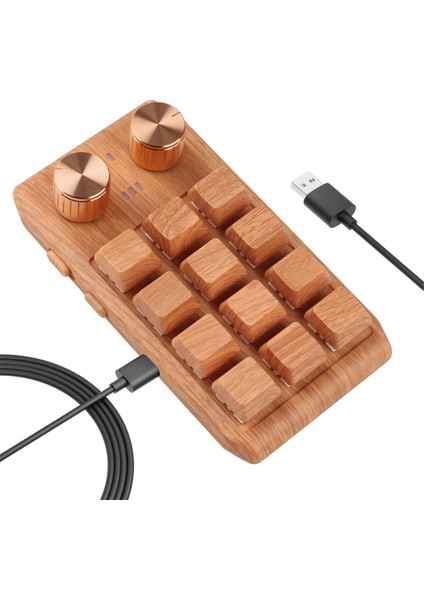 Tek Elle Mekanik Klavye, Rgb LED Arkadan Aydınlatmalı Makro Klavye, Programlanabilir Çalışırken Değiştirilebilir Dıy Makro Özel Klavye Kablolu (Yurt Dışından)
