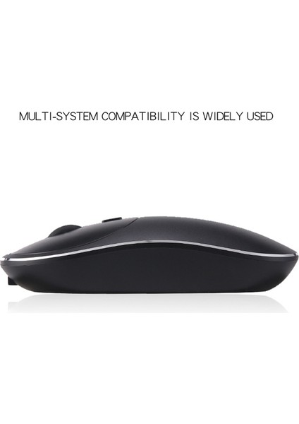 2,4 Ghz Kablosuz Fare, Alüminyum Alaşımlı Çerçeve, Optik Sensörlü Gürültüsüz Şarj Edilebilir Fare, Pc Için, Siyah (Yurt Dışından) fırsatları