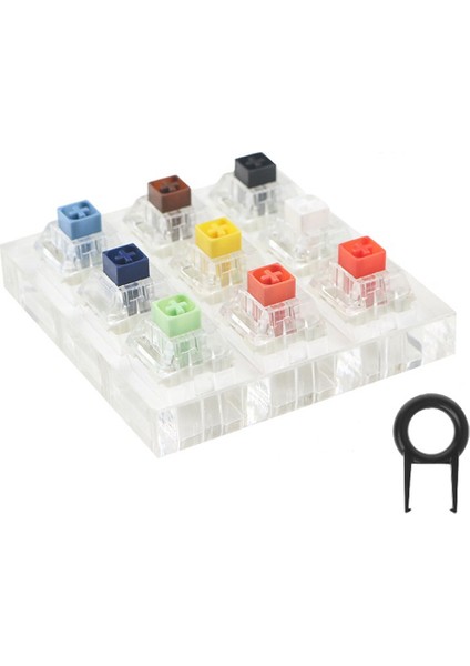 Kailh Box 4 Anahtar Çektirme Mekanik Klavye Için Tuş Kapaklı Akrilik Tabanlı 9 Anahtar Anahtarı Test Cihazı (Yurt Dışından) fiyatları