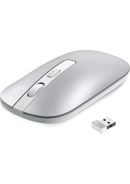 Sessiz Kablosuz Fare, USB Alıcılı 2.4g Ince Taşınabilir Bilgisayar Faresi, Daha Az Gürültülü Mobil Optik Fare (Siyah) (Yurt Dışından) fiyatları
