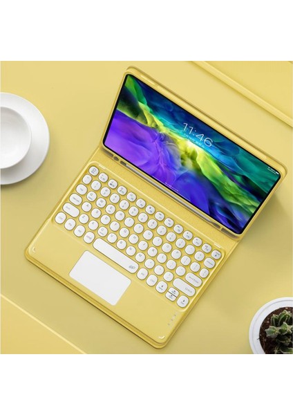 Air 2 Için 9.7 Inç Klavye Kılıfı Çıkarılabilir Bluetooth Kablosuz Klavye Air 2 Mavi Için Akıllı Deri Kılıf (Yurt Dışından)
