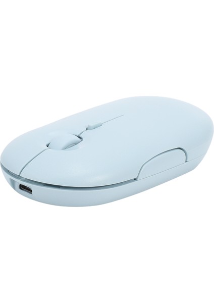 Şarj Edilebilir Kablosuz Fare 1600 Dpı USB Optik Kablosuz Bilgisayar Faresi 2.4g Alıcı Dizüstü Bilgisayar Için Sevimli Ince Fare Mavi (Yurt Dışından)