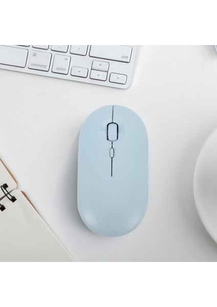 Şarj Edilebilir Kablosuz Fare 1600 Dpı USB Optik Kablosuz Bilgisayar Faresi 2.4g Alıcı Dizüstü Bilgisayar Için Sevimli Ince Fare Mavi (Yurt Dışından) fiyatları