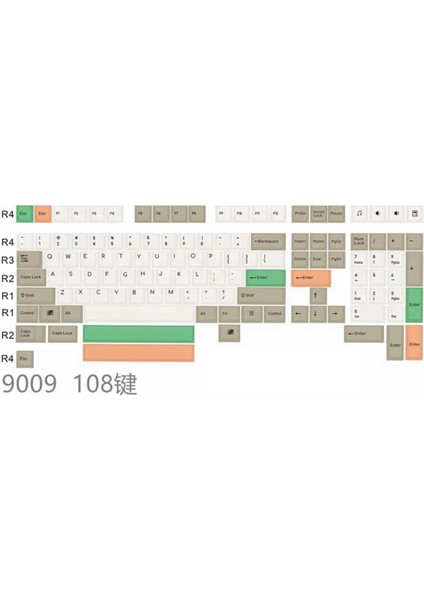 9009 Retro Etermal Boya Süblimasyon Yazı Tipleri Pbt 108 Mekanik Mx Anahtarı Klavye Için Klavye Tuş Kiraz Profili (Yurt Dışından)