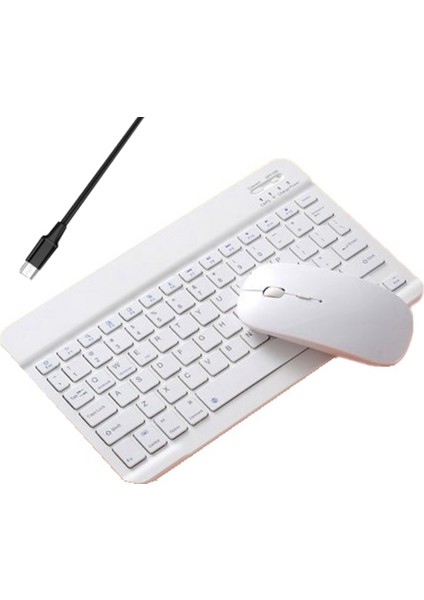 Mini Kablosuz Bluetooth Klavye Telefon Tablet Pc Android C Için Taşınabilir Bluetooth Klavye Fare (Yurt Dışından)