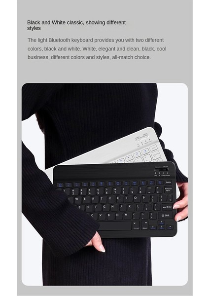 Mini Kablosuz Bluetooth Klavye Telefon Tablet Pc Android C Için Taşınabilir Bluetooth Klavye Fare (Yurt Dışından)