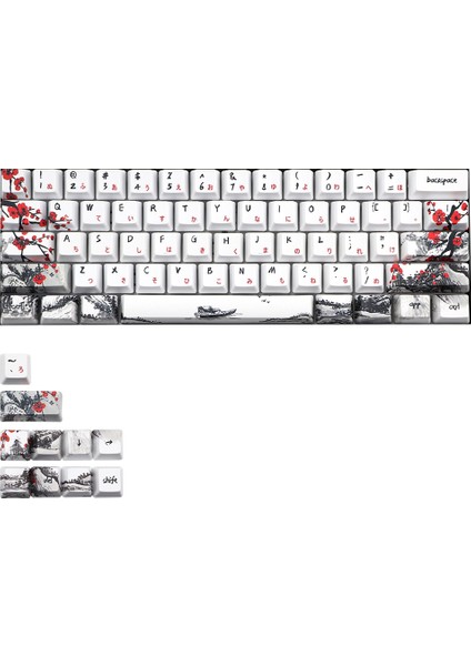 Yenilik Allover Boya Subbed 71 Anahtar Profil Klavye Tuşları Için GH60 RK61 ALT61 GK61 GK64 DZ60 Keycaps, Jp (Yurt Dışından)