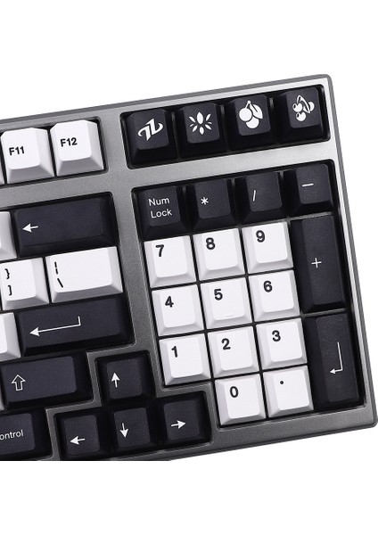 Abd Için Siyah Beyaz Pbt Boya Subbed Klavye Tuş Kiraz Profil Keycaps Qwertz Azerty Mx Klavye Anahtar Kapağı (Yurt Dışından)