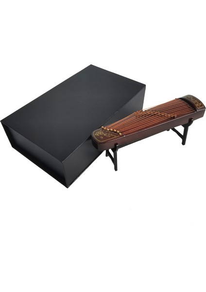 Mini Guzheng Retro Simülasyon Müzik Aleti 1:12 Minyatür Süsler Modeli Peyzaj El Sanatları (Yurt Dışından)