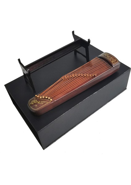 Mini Guzheng Retro Simülasyon Müzik Aleti 1:12 Minyatür Süsler Modeli Peyzaj El Sanatları (Yurt Dışından)