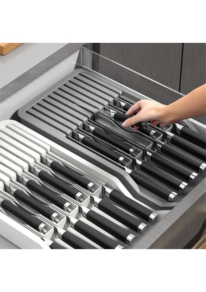 Bıçak Tutucu, Çekmecede Bıçak Bloğu Tutucu, Genişletilebilir Çatal-Bıçak Tepsisi ile Mutfak Çekmecesi Organizatör Tutma Yeri 11 Bıçak (Yurt Dışından) fiyatları