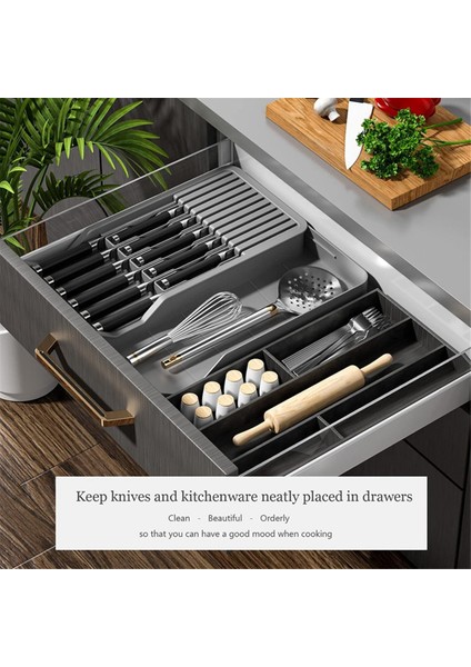 Bıçak Tutucu, Çekmecede Bıçak Bloğu Tutucu, Genişletilebilir Çatal-Bıçak Tepsisi ile Mutfak Çekmecesi Organizatör Tutma Yeri 11 Bıçak (Yurt Dışından) fırsatları