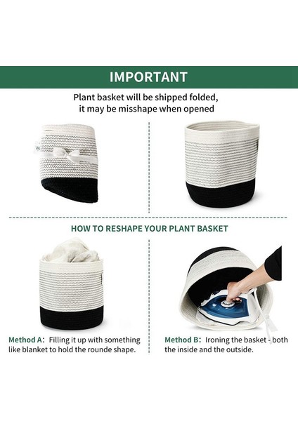 Pamuk Halat Dokuma Depolama Sepeti Katlanabilir Giysi Saklama Sepeti Masaüstü Konteyner Ev Düzenleyici Bitki Saksı 25 cm (Yurt Dışından) fırsatları