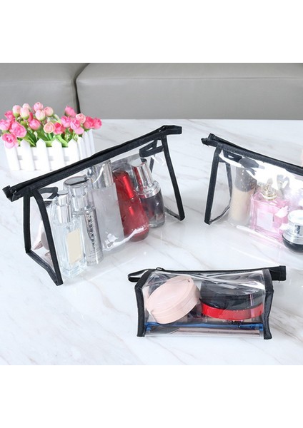 Takım Şeffaf Seyahat Kozmetik Çantası Seyahat Taşınabilir Tuvalet Su Geçirmez Ins Rüzgar Girly Saklama Çantası (Yurt Dışından) fırsatları