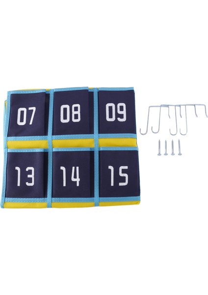 Cep Telefonları Için Numaralı Cep Tablosu Sınıf Düzenleyici Hesap Makinesi Tutacakları (30 Cepli, Mavi Cepli) (Yurt Dışından)