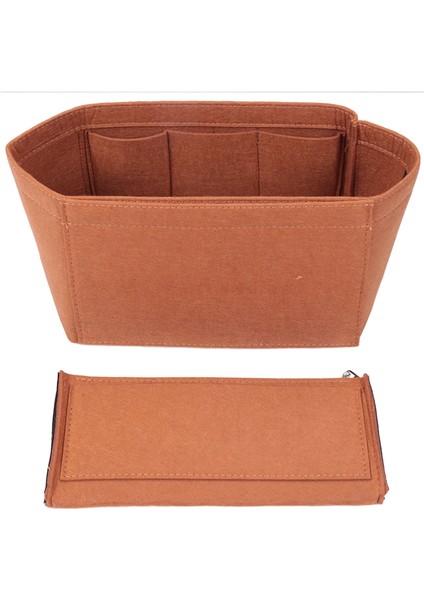 Çanta Çanta Organizatör Keçe Ekleme Çantası Makyaj Organizatör Iç Çanta Taşınabilir Kozmetik Çantaları Depolama Tote Kahve M (Yurt Dışından) modelleri